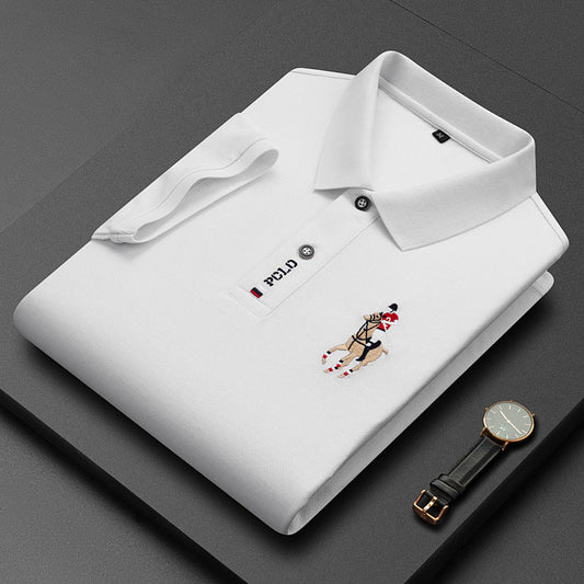 "Polo Arie décontracté pour homme, tissu doux, coupe ajustée, parfait travail ou sorties, style chic et confortable."
