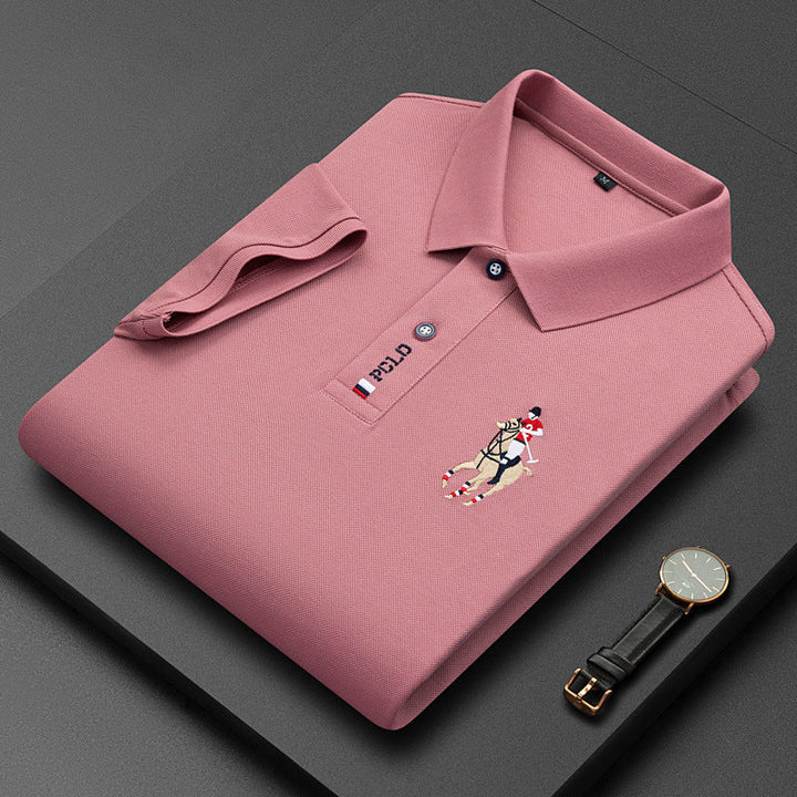 "Polo Arie décontracté pour homme, tissu doux, coupe ajustée, parfait travail ou sorties, style chic et confortable."