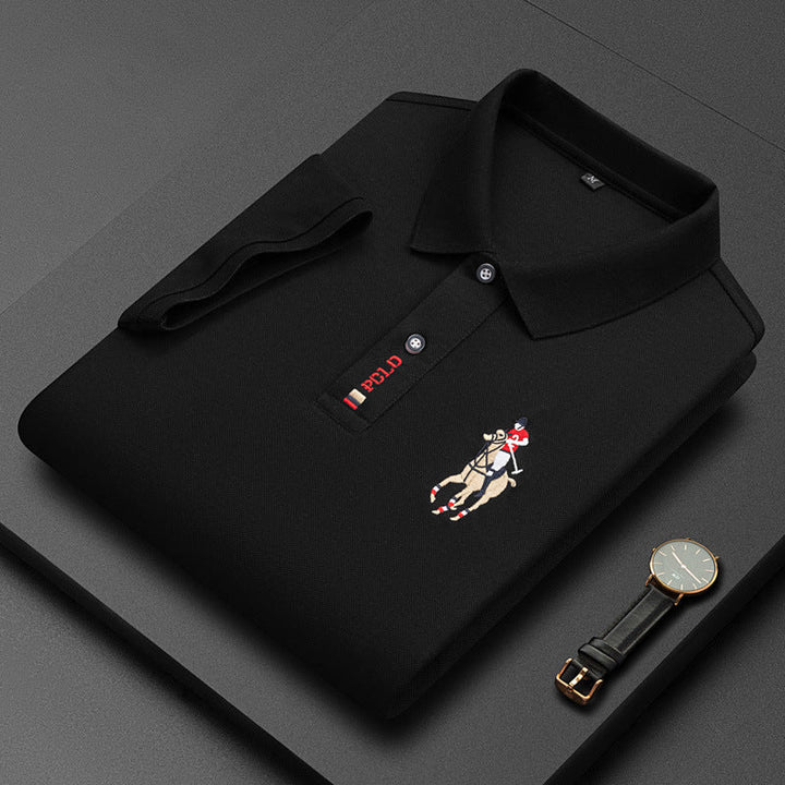 "Polo Arie décontracté pour homme, tissu doux, coupe ajustée, parfait travail ou sorties, style chic et confortable."