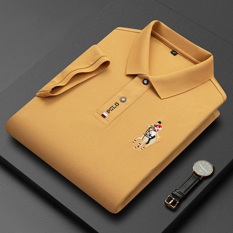 "Polo Arie décontracté pour homme, tissu doux, coupe ajustée, parfait travail ou sorties, style chic et confortable."
