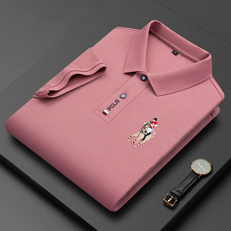 "Polo Arie décontracté pour homme, tissu doux, coupe ajustée, parfait travail ou sorties, style chic et confortable."