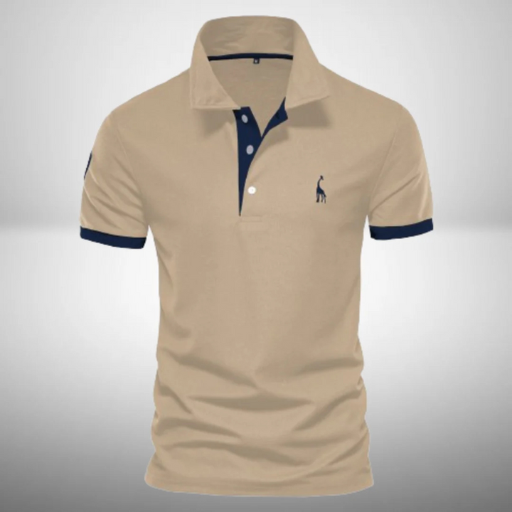 "Polo classique pour homme élégant, coupe ajustée, tissu doux, finition soignée, style moderne et polyvalent."
