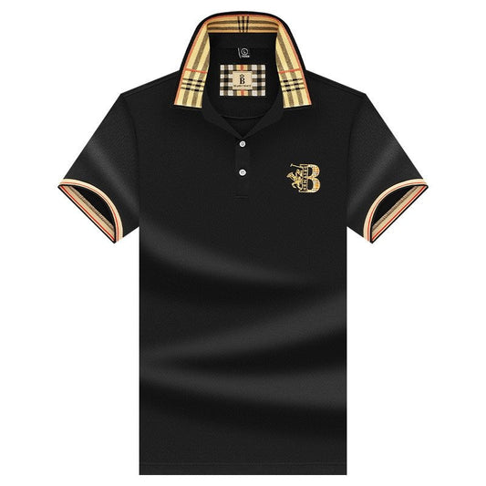 "Polo d'été homme, élégant et décontracté, couleur unie, tissu doux, manches courtes, idéal pour toutes occasions estivales."