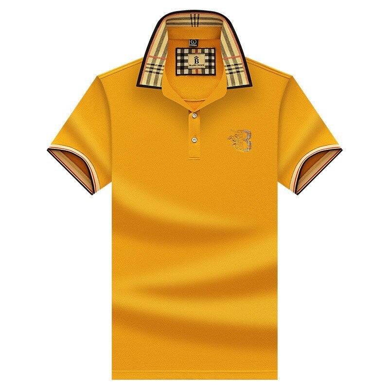 "Polo d'été homme, élégant et décontracté, couleur unie, tissu doux, manches courtes, idéal pour toutes occasions estivales."