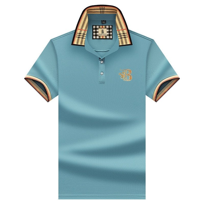 "Polo d'été homme, élégant et décontracté, couleur unie, tissu doux, manches courtes, idéal pour toutes occasions estivales."