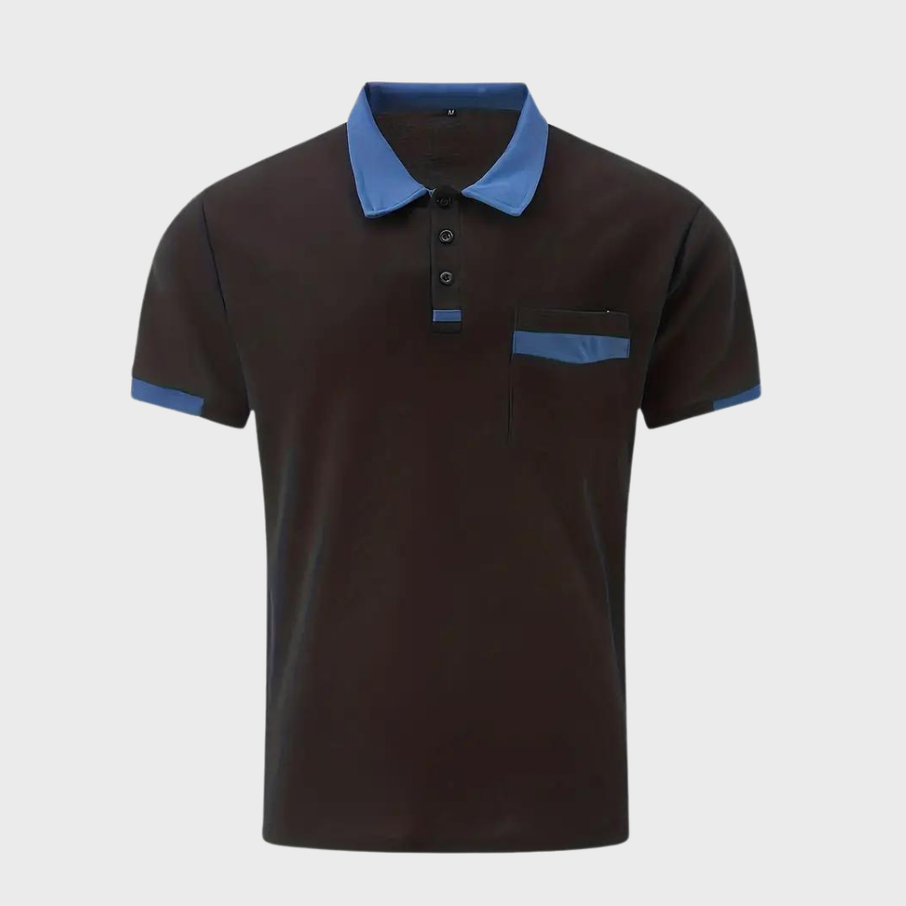 "Polo élégant pour hommes, noir, coupe moderne, tissu respirant, parfait pour style décontracté et formel, confort optimal."