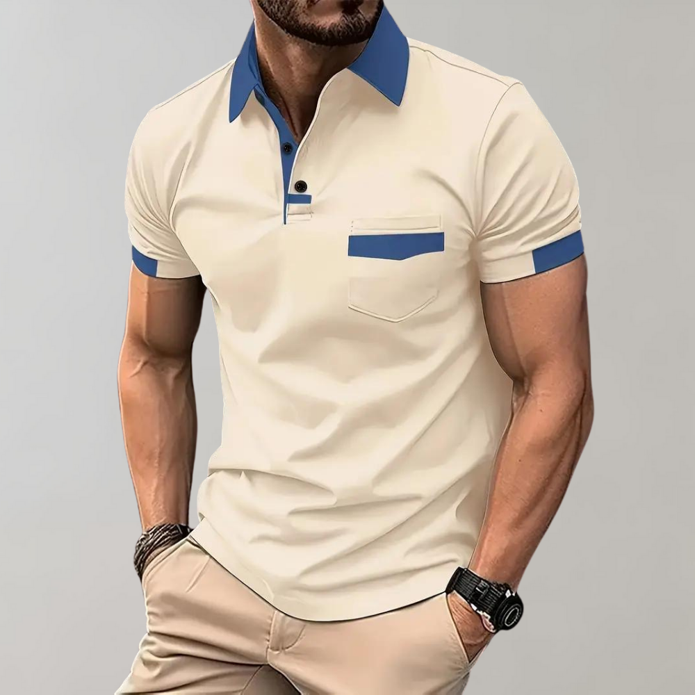 "Polo élégant pour hommes, noir, coupe moderne, tissu respirant, parfait pour style décontracté et formel, confort optimal."