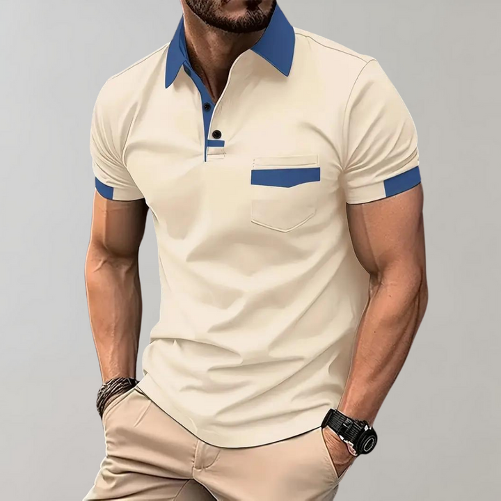 "Polo élégant pour hommes, noir, coupe moderne, tissu respirant, parfait pour style décontracté et formel, confort optimal."