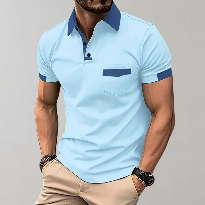 "Polo élégant pour hommes, noir, coupe moderne, tissu respirant, parfait pour style décontracté et formel, confort optimal."
