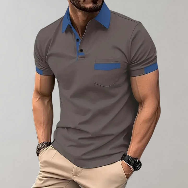 "Polo élégant pour hommes, noir, coupe moderne, tissu respirant, parfait pour style décontracté et formel, confort optimal."