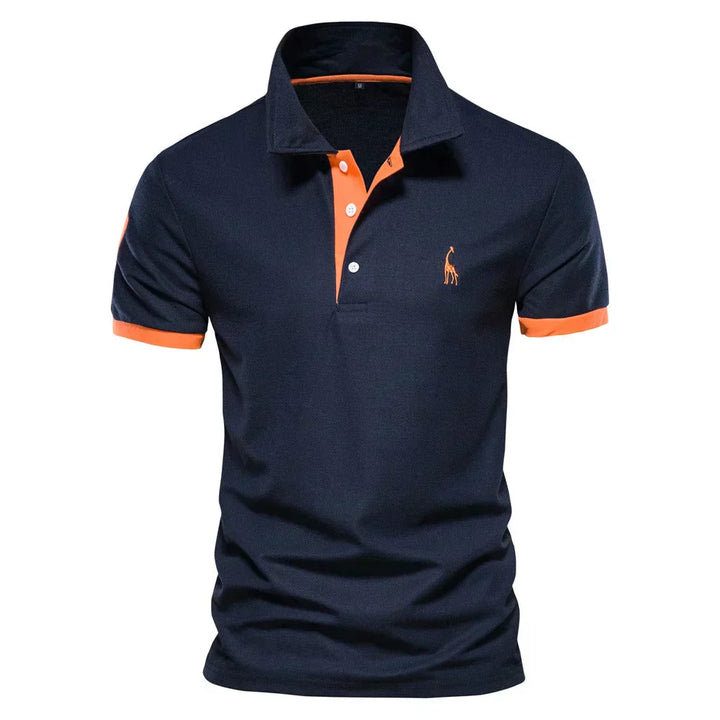 "Polo homme classique, coupe ajustée, patte boutonnage élégante, tissu respirant pour confort et style intemporel."