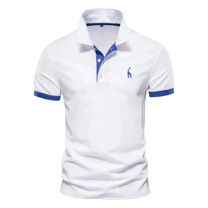 "Polo homme classique, coupe ajustée, patte boutonnage élégante, tissu respirant pour confort et style intemporel."