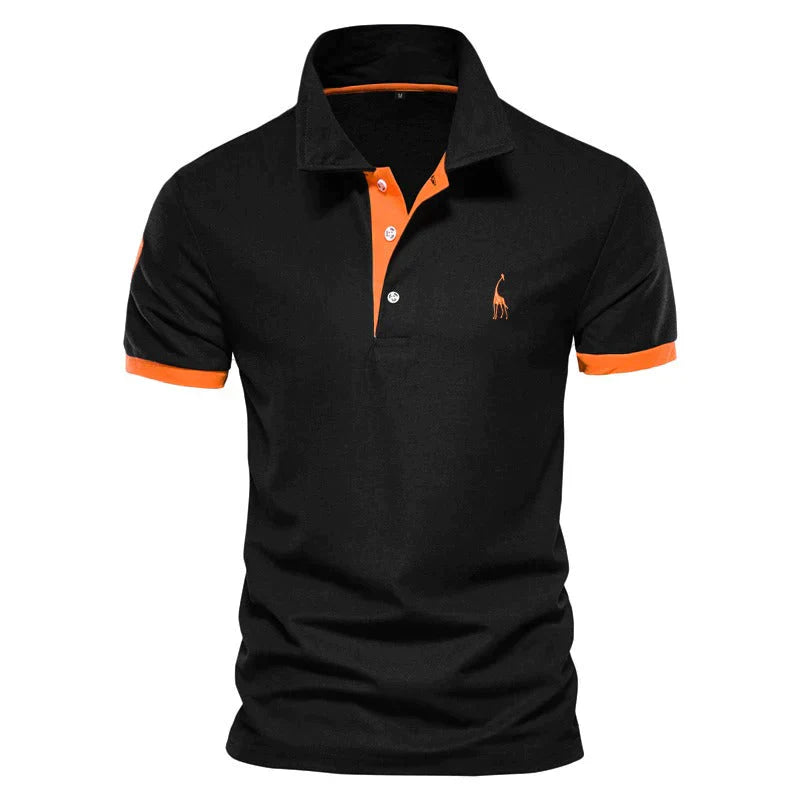 "Polo homme classique, coupe ajustée, patte boutonnage élégante, tissu respirant pour confort et style intemporel."