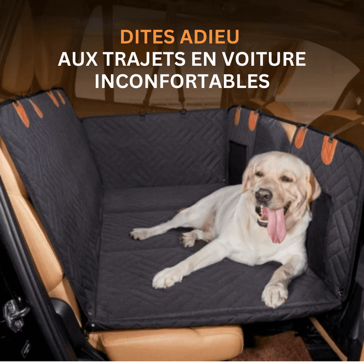 "Protecteur de siège auto pour chien imperméable, durable, fixations sécurisées pour voiture propre, adaptés toutes tailles."