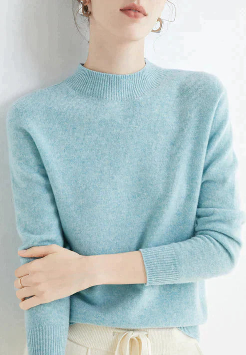 "Pull en cachemire pour femme, doux et chic, uni et élégant, parfait pour toutes les occasions et toutes les saisons."