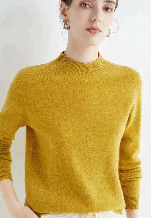 "Pull en cachemire pour femme, doux et chic, uni et élégant, parfait pour toutes les occasions et toutes les saisons."