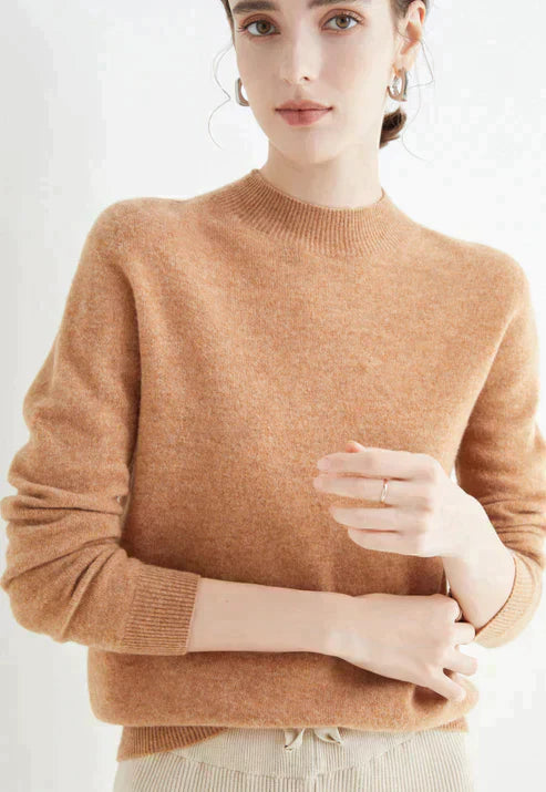 "Pull en cachemire pour femme, doux et chic, uni et élégant, parfait pour toutes les occasions et toutes les saisons."