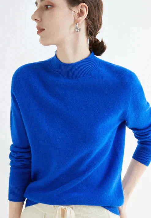"Pull en cachemire pour femme, doux et chic, uni et élégant, parfait pour toutes les occasions et toutes les saisons."