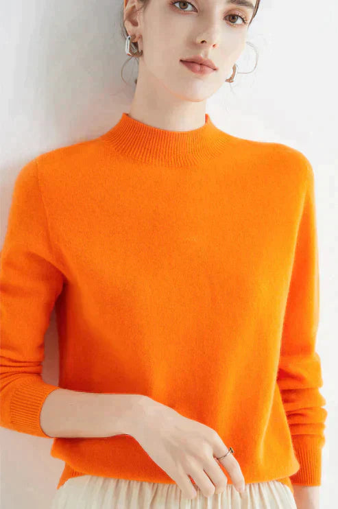 "Pull en cachemire pour femme, doux et chic, uni et élégant, parfait pour toutes les occasions et toutes les saisons."