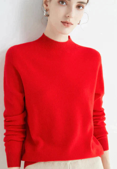 "Pull en cachemire pour femme, doux et chic, uni et élégant, parfait pour toutes les occasions et toutes les saisons."