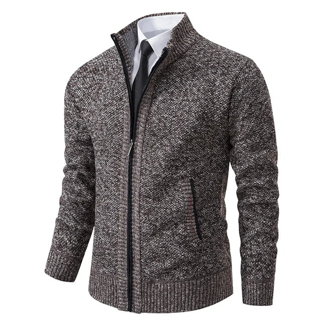 "Pull en maille uni avec col montant, élégant et chaud, pour femmes, en beige, bleu gris ou café, tailles XS à 3XL."