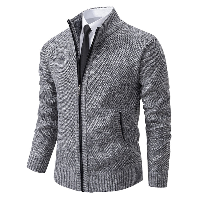 "Pull en maille uni avec col montant, élégant et chaud, pour femmes, en beige, bleu gris ou café, tailles XS à 3XL."