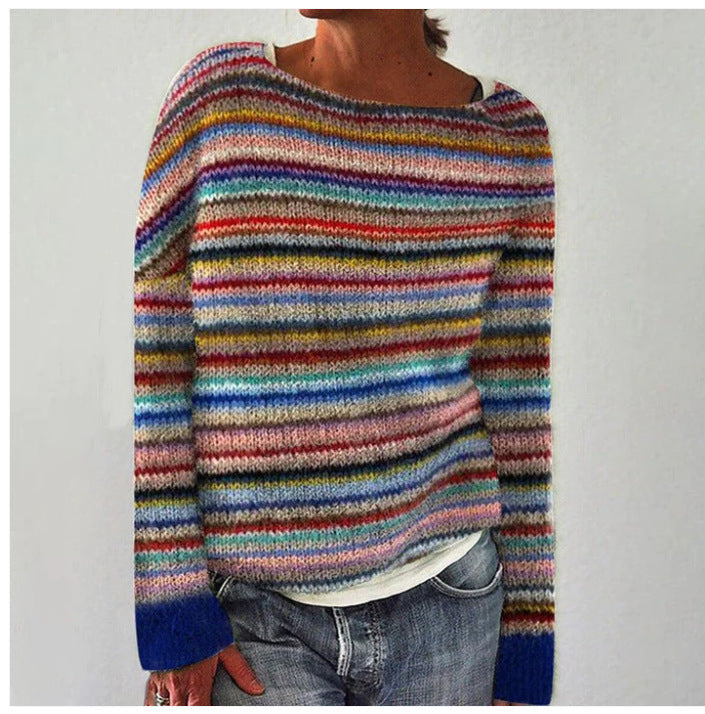 "Pull femme en laine chaud, élégant et doux, pour un style automnal idéal lors des journées fraîches."