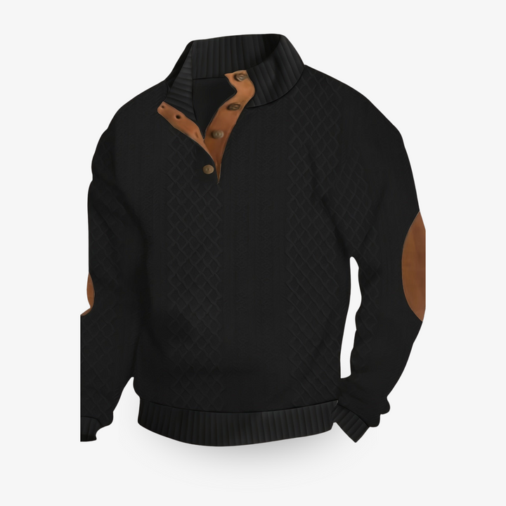 Pull homme chaud et doux en laine mérinos et cachemire, coupe élégante, couleur beige, pour style et confort hivernal.