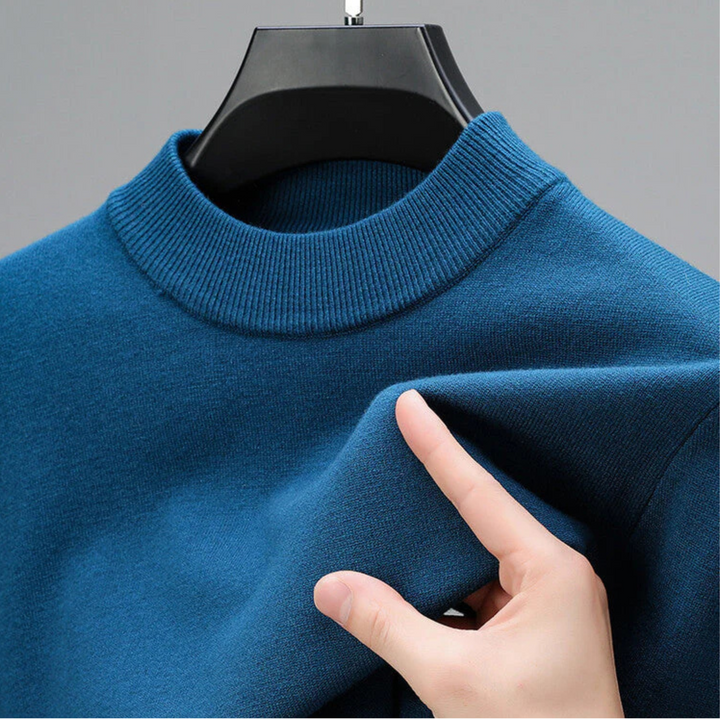 "Pull homme en cachemire Léandre, élégant, doux et léger, parfait pour un style raffiné et confortable en toute saison."
