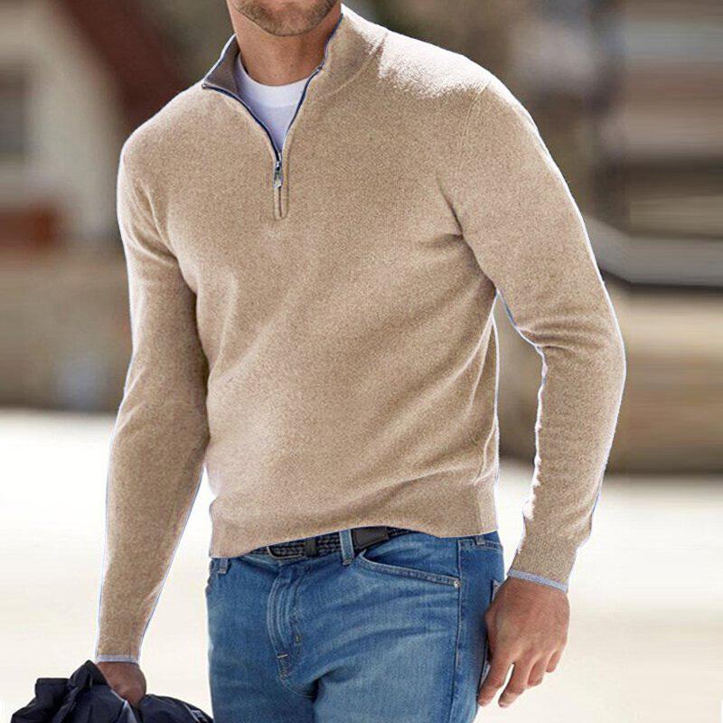 "Pull homme en laine chaude, texture douce, coupe ajustée, polyvalent, élégant, disponible en plusieurs couleurs."