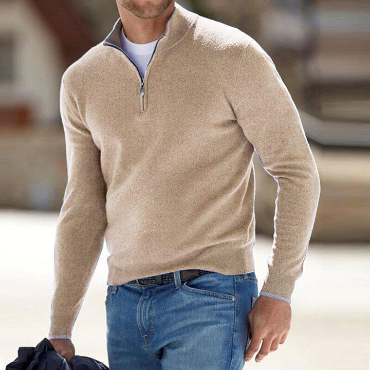 "Pull homme en laine chaude, texture douce, coupe ajustée, polyvalent, élégant, disponible en plusieurs couleurs."