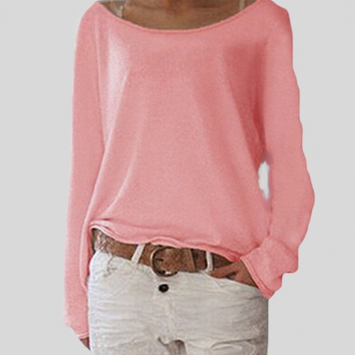 "Pull léger élégant femme à col rond, tissu doux, couleurs variées, style sophistiqué, confort optimal, tailles XS à 4XL"