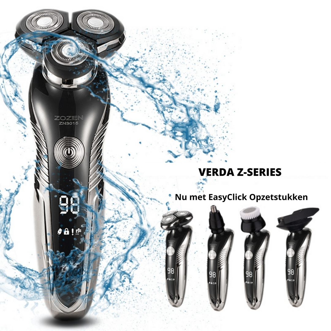 "Rasoir électrique rechargeable élégant, utilisable à sec et humide, design moderne et ergonomique, étanche IPX7."