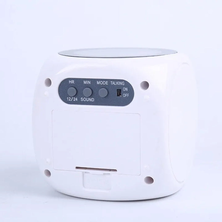 "Réveil numérique LED ProjecTime avec projection horaire sur mur, design compact moderne, écran lumineux."