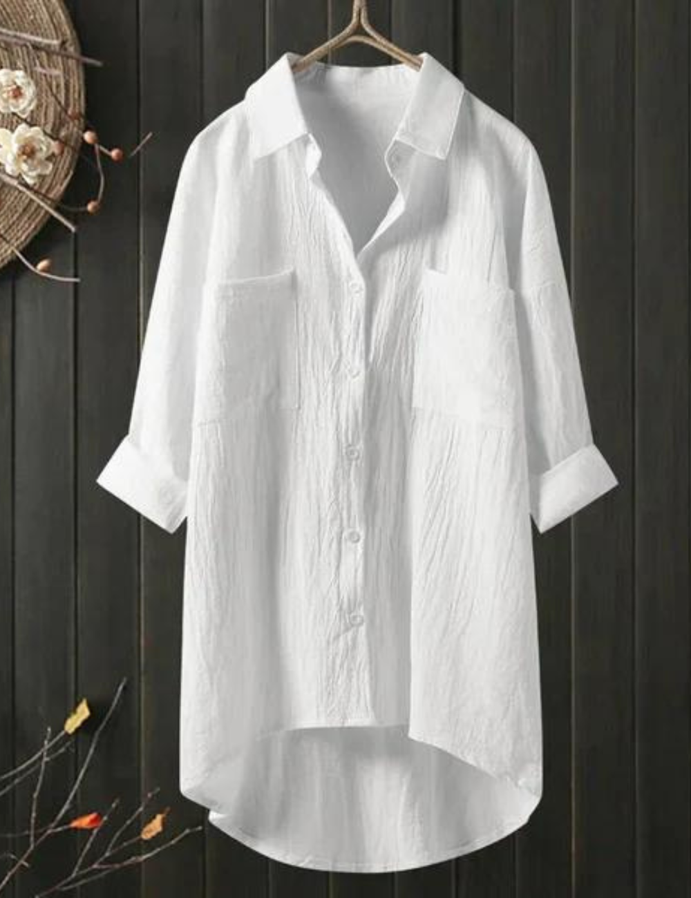 "Robe chemisier d'été Angélique élégante et confortable, coupe fluide décontractée, idéale pour toutes morphologies et occasi