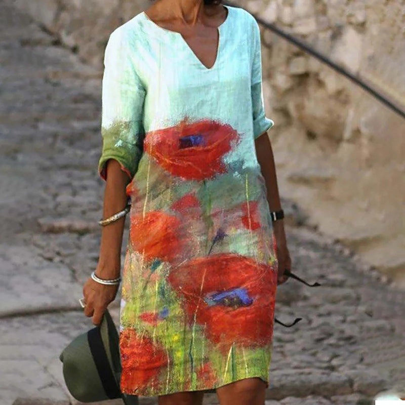 "Robe d'été élégante Jet pour femme avec silhouette cintrée et lignes fluides, parfaite pour toutes occasions"