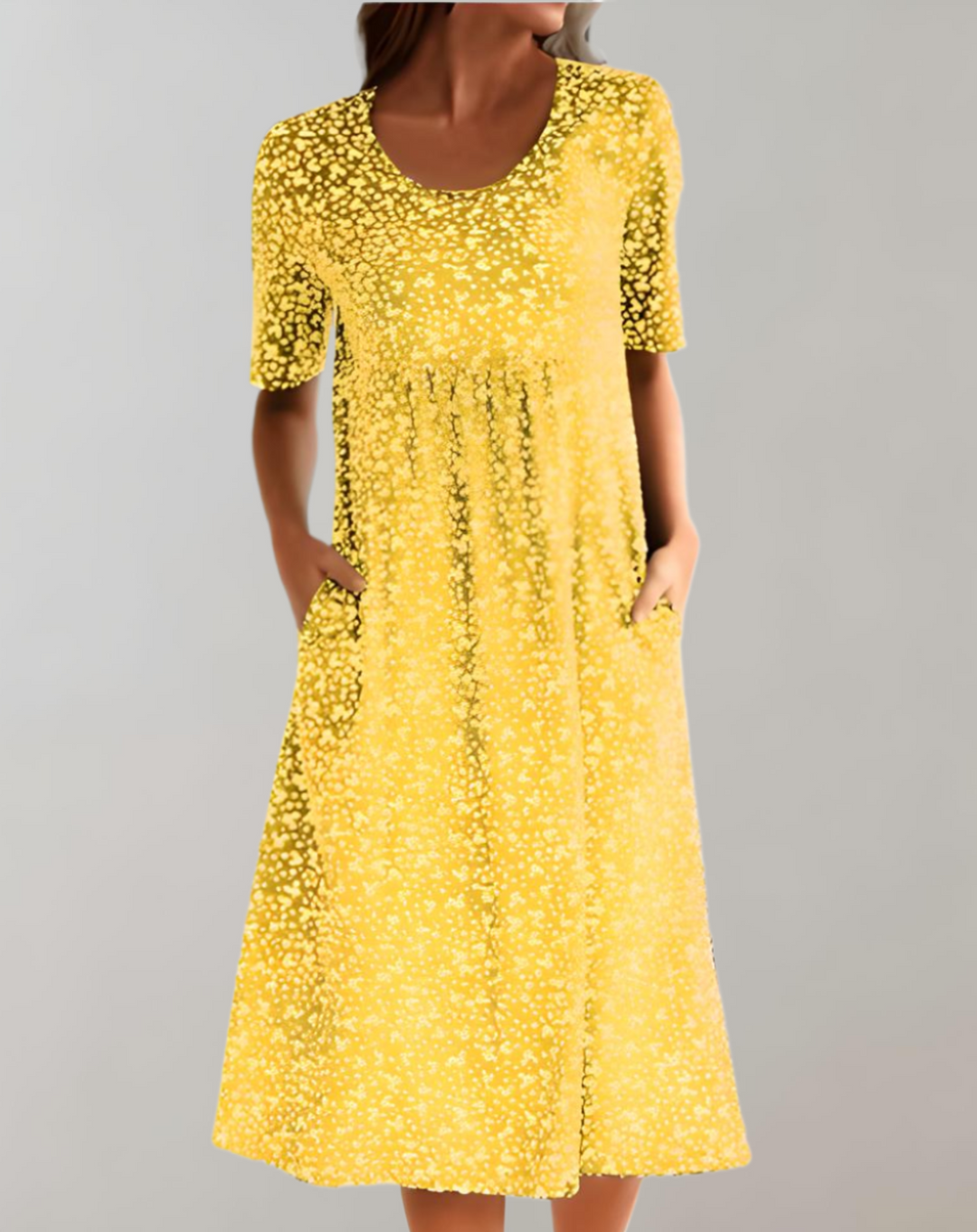 "Robe d'été légère femmes, encolure en V, coupe fluide, idéale pour les journées chaudes, style décontracté et élégant."