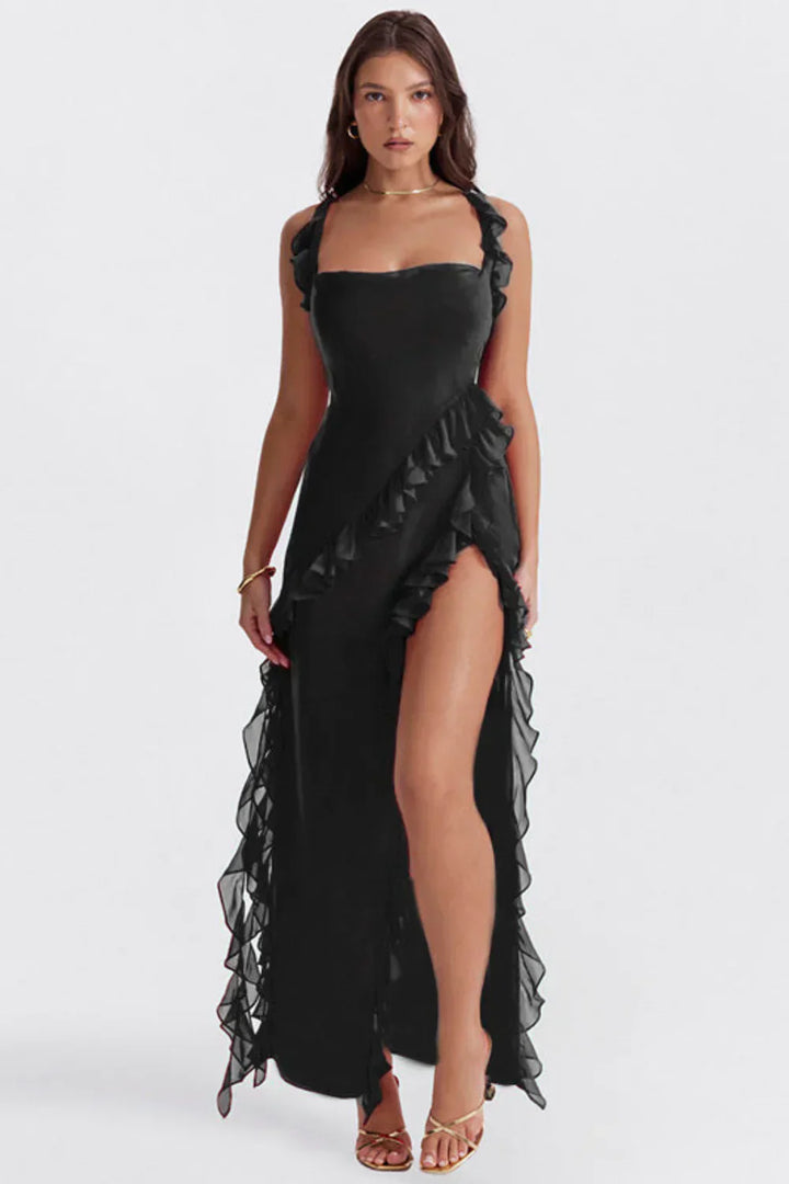 "Robe élégante coupe flatteuse, fermeture éclair, plusieurs couleurs, vue en mouvement, chic et confort"