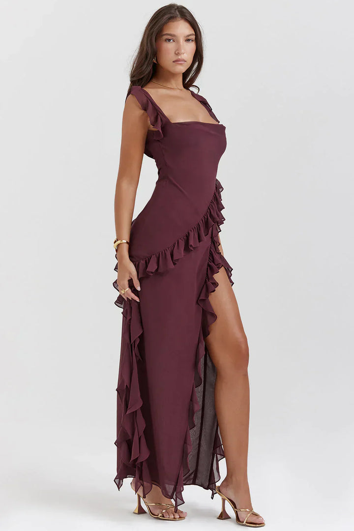 "Robe élégante coupe flatteuse, fermeture éclair, plusieurs couleurs, vue en mouvement, chic et confort"