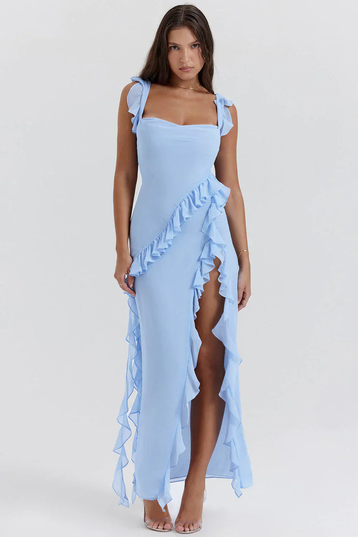 "Robe élégante coupe flatteuse, fermeture éclair, plusieurs couleurs, vue en mouvement, chic et confort"
