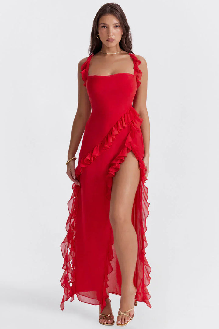 "Robe élégante coupe flatteuse, fermeture éclair, plusieurs couleurs, vue en mouvement, chic et confort"