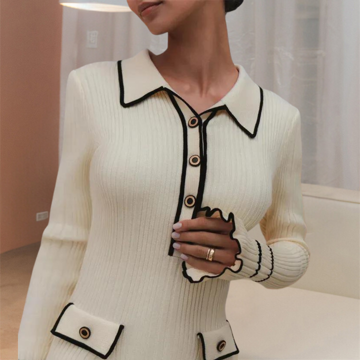 "Robe élégante femme manches longues abricot silhouette gracieuse"