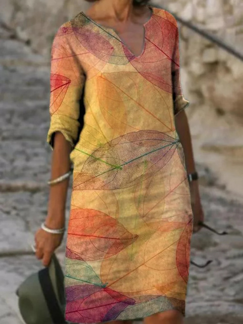 "Robe en lin femme élégante et légère pour l'été, style décontracté et finition soignée, parfaite pour les jours chauds."