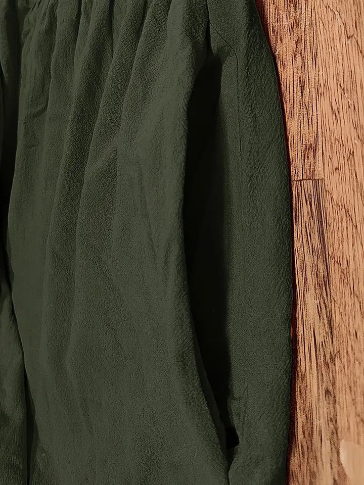 "Robe lin premium élégante avec poches, coupe flatteuse, couleurs variées, adaptée toutes saisons, confort assuré."
