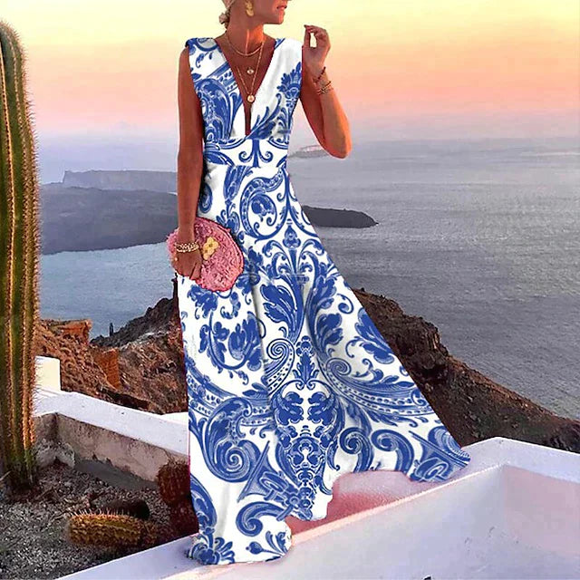 "Robe longue élégante femme polyvalente et confortable, tissu fluide, coupe flatteuse, idéale pour toutes occasions."