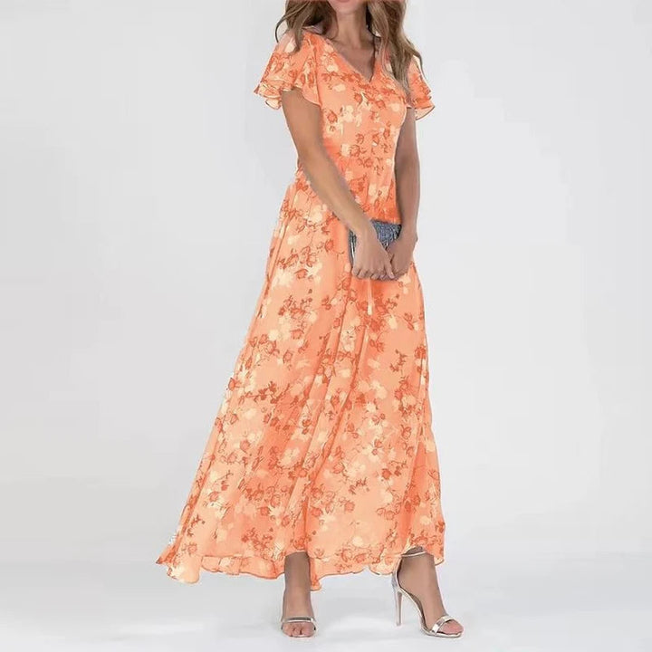 "Robe midi chic pour femmes, silhouette flatteuse, tissu premium doux, idéale pour occasions élégantes et quotidiennes."
