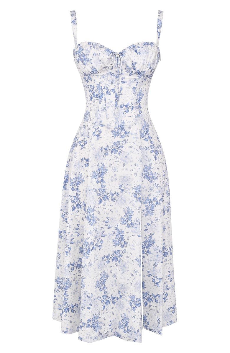 "Robe midi élégante à corset pour femme, jupe fluide et corsage flatteur, idéale pour événements formels et décontractés."