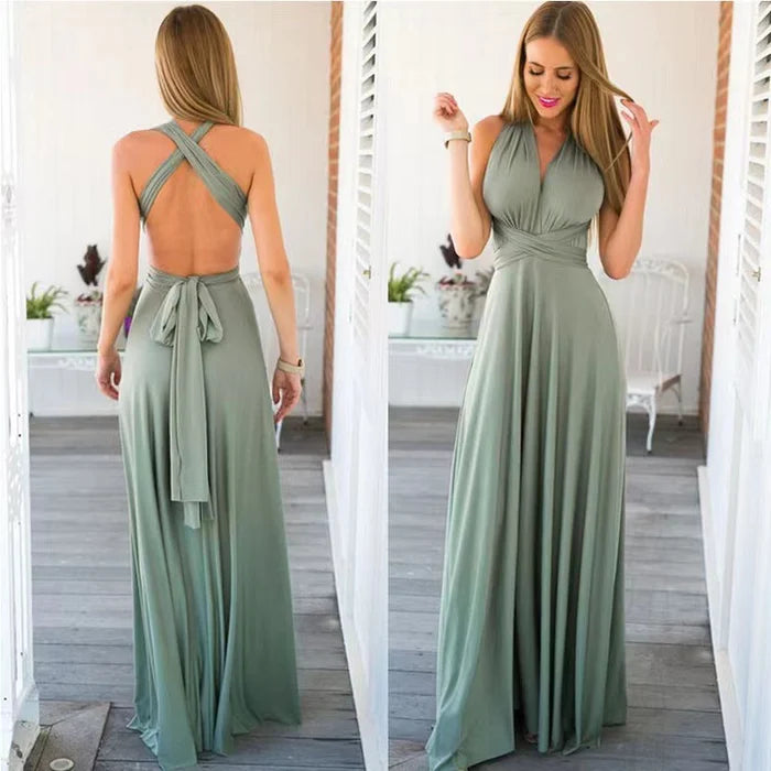 "Robe portefeuille élégante avec taille élastique, tissu respirant, coupe flatteuse pour occasions formelles et informelles."