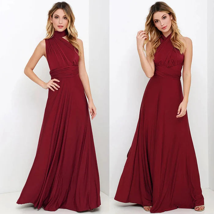 "Robe portefeuille élégante avec taille élastique, tissu respirant, coupe flatteuse pour occasions formelles et informelles."