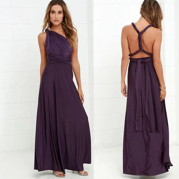 "Robe portefeuille élégante avec taille élastique, tissu respirant, coupe flatteuse pour occasions formelles et informelles."